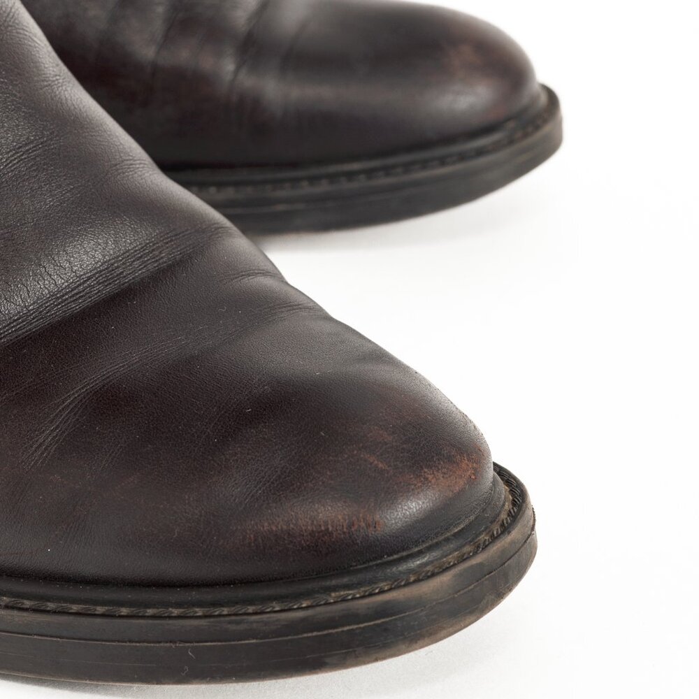 Gucci Maud Chocolate Soft Guccissima Leather Knee-High Riding Boots - Picture 8 of 13